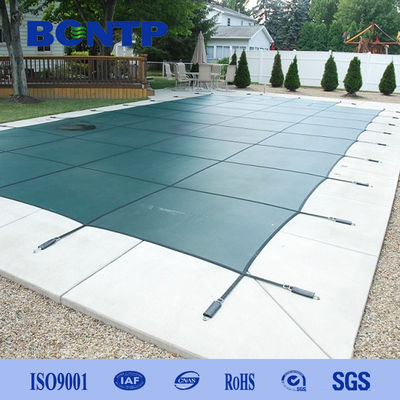 Bảo vệ bể bơi 18x36ft hình chữ nhật Inground Bảo vệ bể bơi Cover Green Mesh cho bể bơi